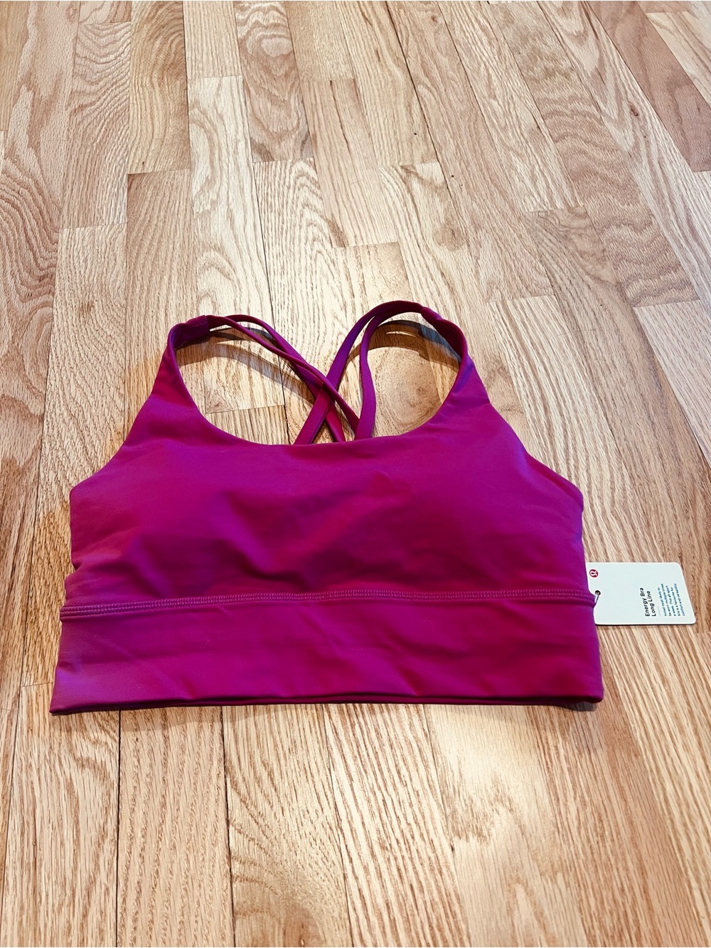 NWT hot pink lululemon energy long line sports bra raspberry sunset size 6